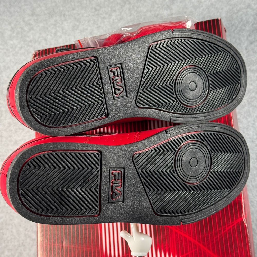FILA Vulc 13 Red Black High‑Top Kid's 13.5 Classic Strap Sneakers NIB - Picture 7 of 7